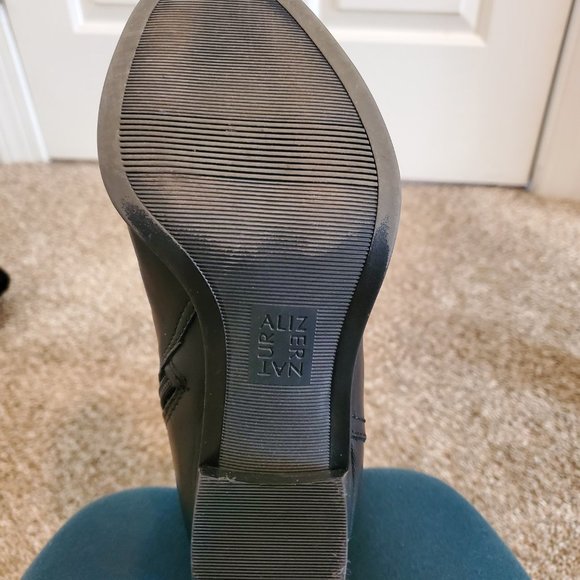 Naturalizer Black Leather Wide Calf Kelsey Riding Boots size 7.5 - Picture 6 of 6